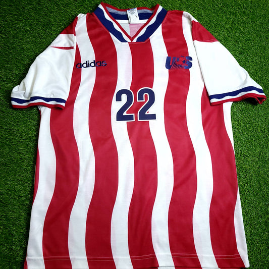 Lalas USA US 1994 WORLD CUP Adidas Home Soccer Jersey M