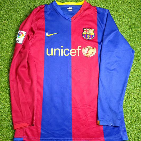 Ronaldinho Barcelona 2006 2007 Long Sleeve Soccer Jersey M SKU# 178745-426