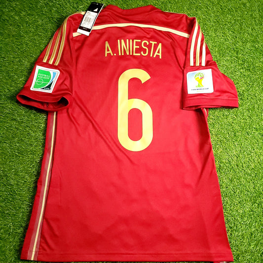 Iniesta Spain 2014 WORLD CUP Soccer Jersey BNWT M SKU# G85279