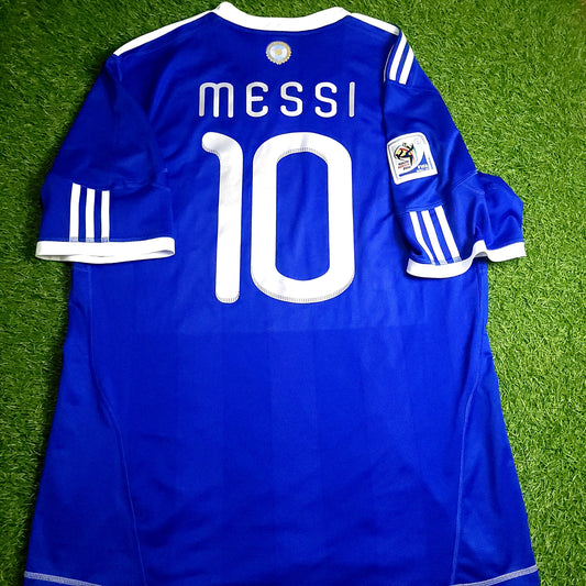 Messi Argentina 2010 WORLD CUP Away Soccer Jersey XL SKU# P47053