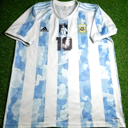 Maradona Tribute Argentina 2020 2021 2022 Soccer Jersey XL SKU# FS6565
