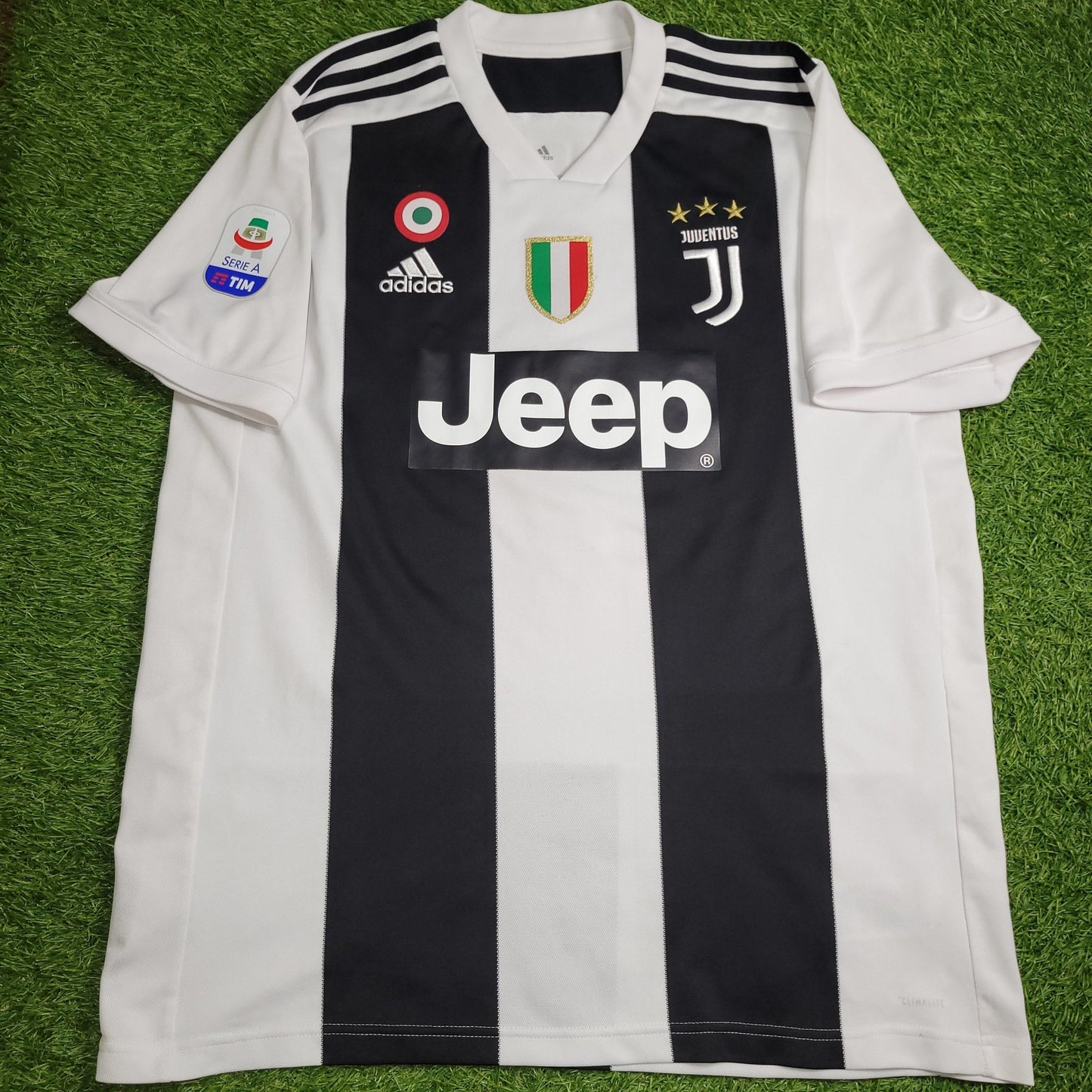 Cristiano Ronaldo Juventus 2018 2019 DEBUT Soccer Jersey Shirt L SKU CF3489 foreversoccerjerseys