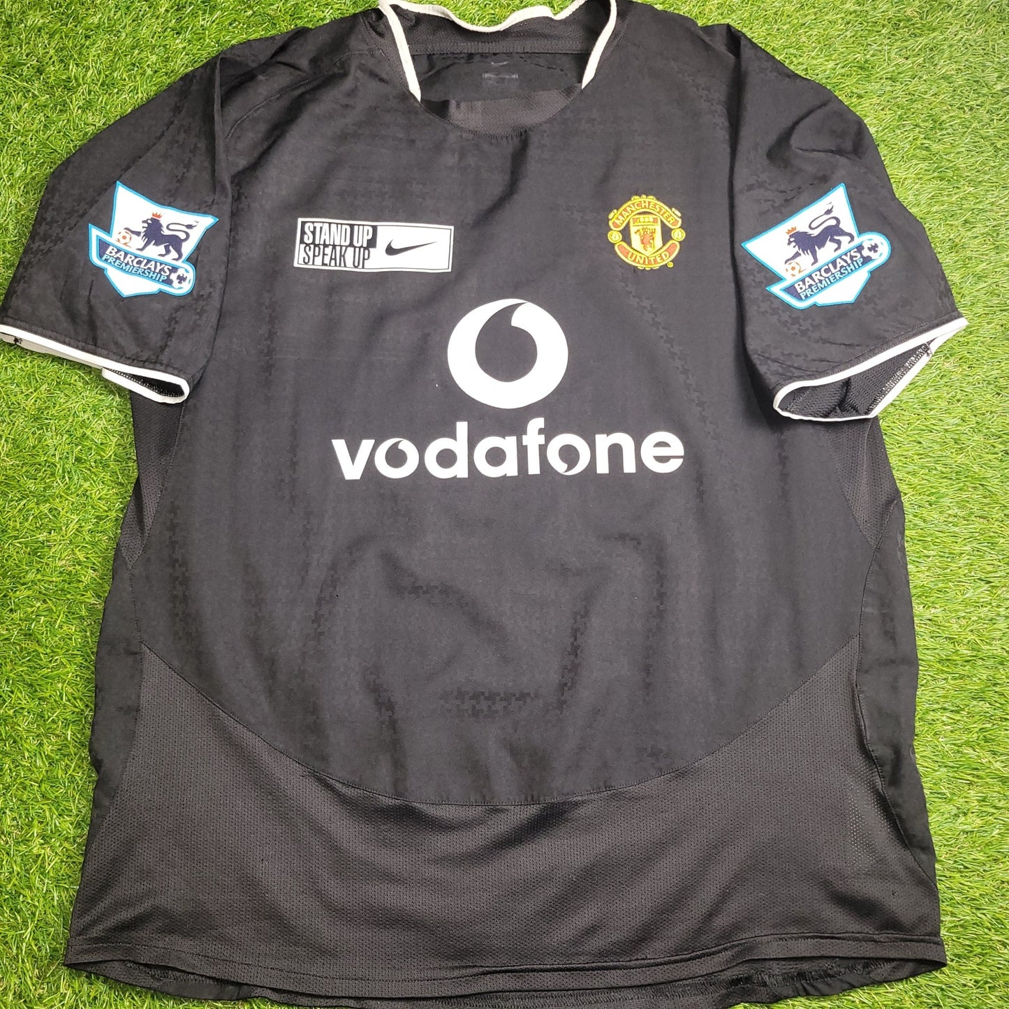 Cristiano Ronaldo Manchester United 2004 2005 Away STAND UP SPEAK UP Soccer Jersey Shirt L SKU 112677 Nike