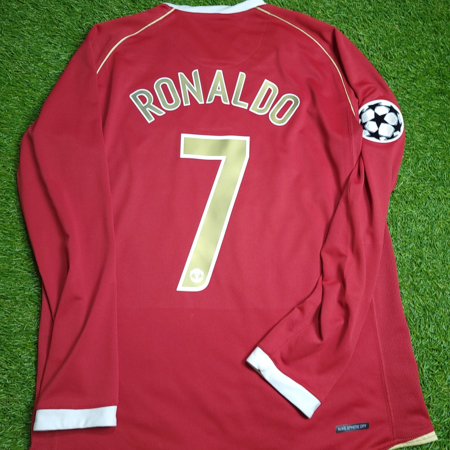 Cristiano Ronaldo Manchester United 2006 2007 UEFA Home Long Sleeve Jersey Shirt M SKU# H6DHA 146815 Nike