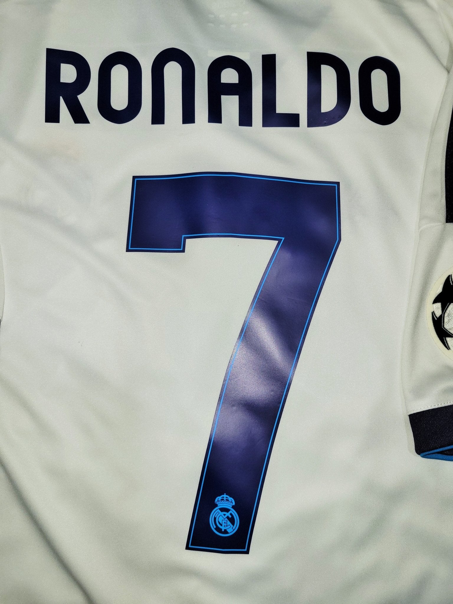 Cristiano Ronaldo Real Madrid 2012 2013 UEFA Soccer Jersey Shirt L SKU# W41768 Adidas