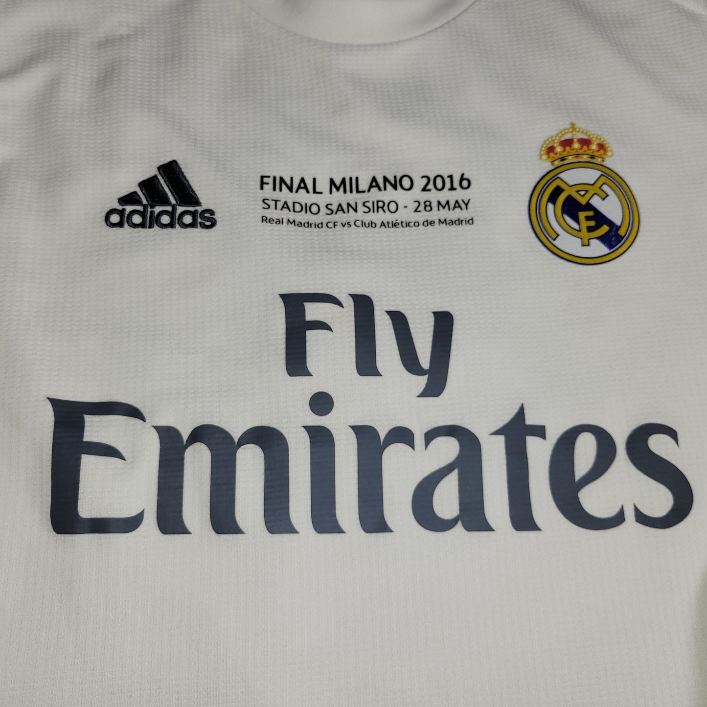 Cristiano Ronaldo Real Madrid 2015 2016 Long Sleeve UEFA FINAL Soccer Jersey Shirt M SKU S12653 Adidas
