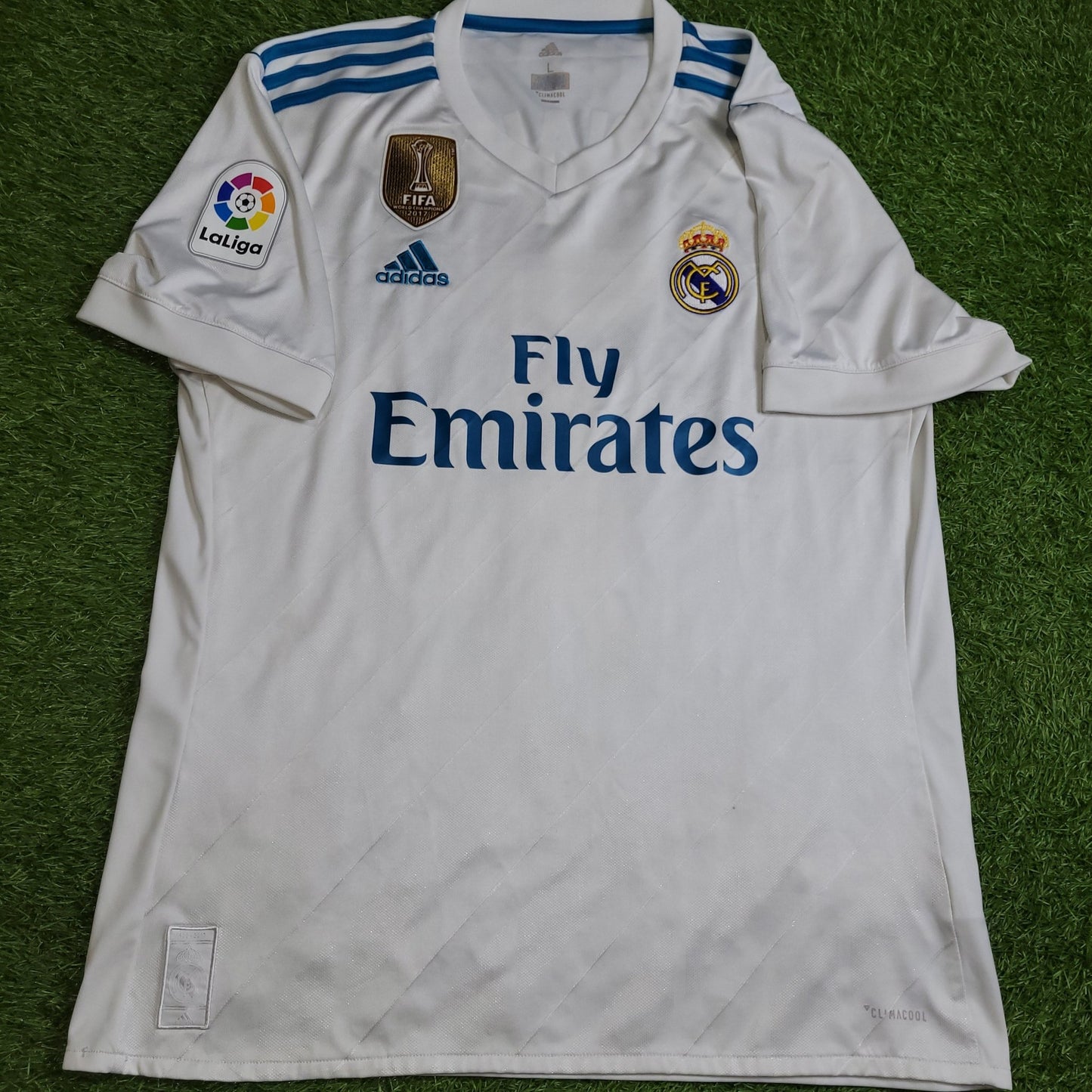 Cristiano Ronaldo Real Madrid 2017 2018 Soccer Home Jersey Shirt L SKU B31109 Adidas