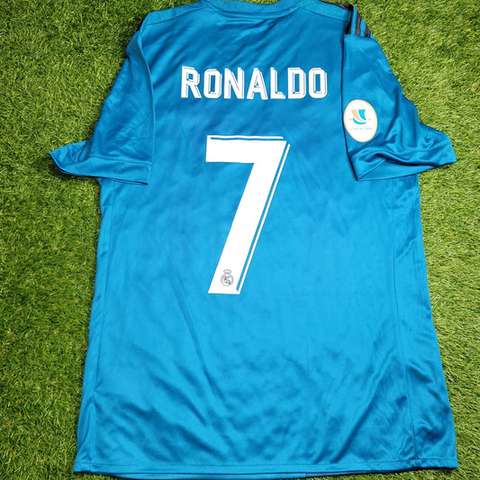 Cristiano Ronaldo Real Madrid 2017 2018 SUPERCUP Third Soccer Jersey Shirt M SKU BR3539 Adidas