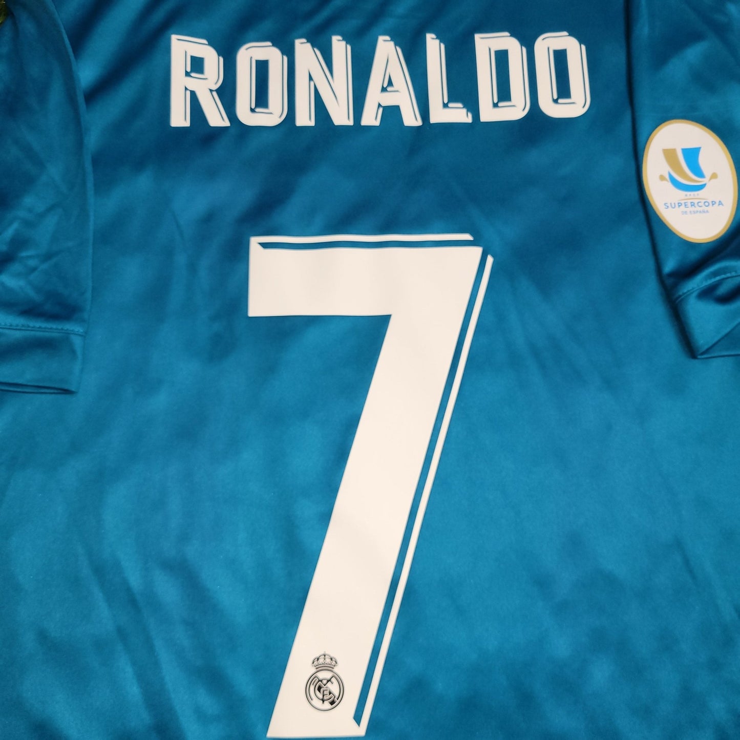 Cristiano Ronaldo Real Madrid 2017 2018 SUPERCUP Third Soccer Jersey Shirt M SKU BR3539 Adidas