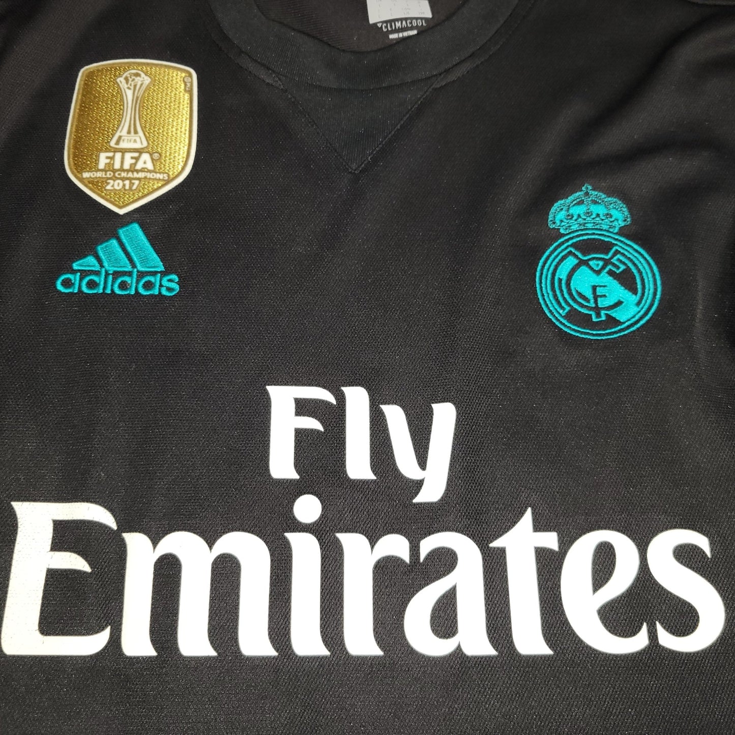 Cristiano Ronaldo Real Madrid 2017 2018 UEFA Away Soccer Jersey Shirt L SKU# BR3543 Adidas