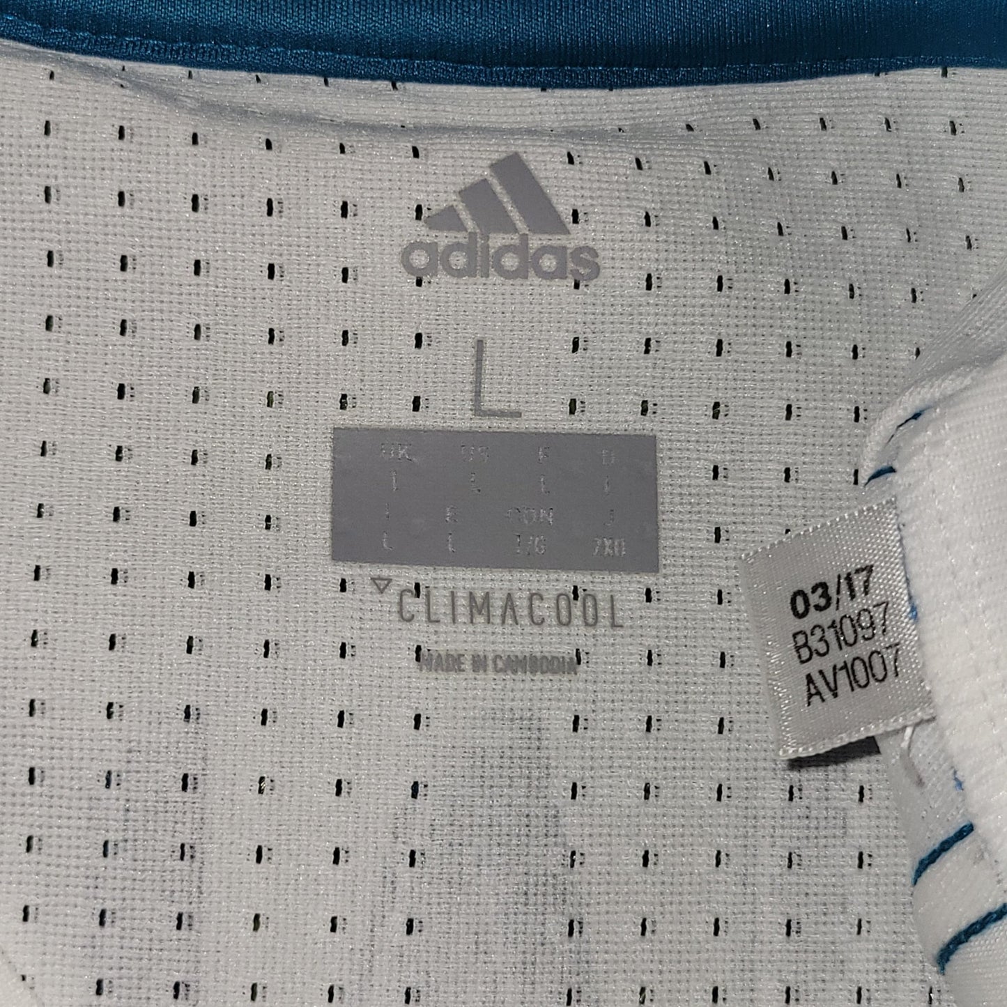 Cristiano Ronaldo Real Madrid Home 2017 2018 LAST SEASON ADIZERO PLAYER ISSUE Soccer Jersey Shirt L SKU B31097 Adidas