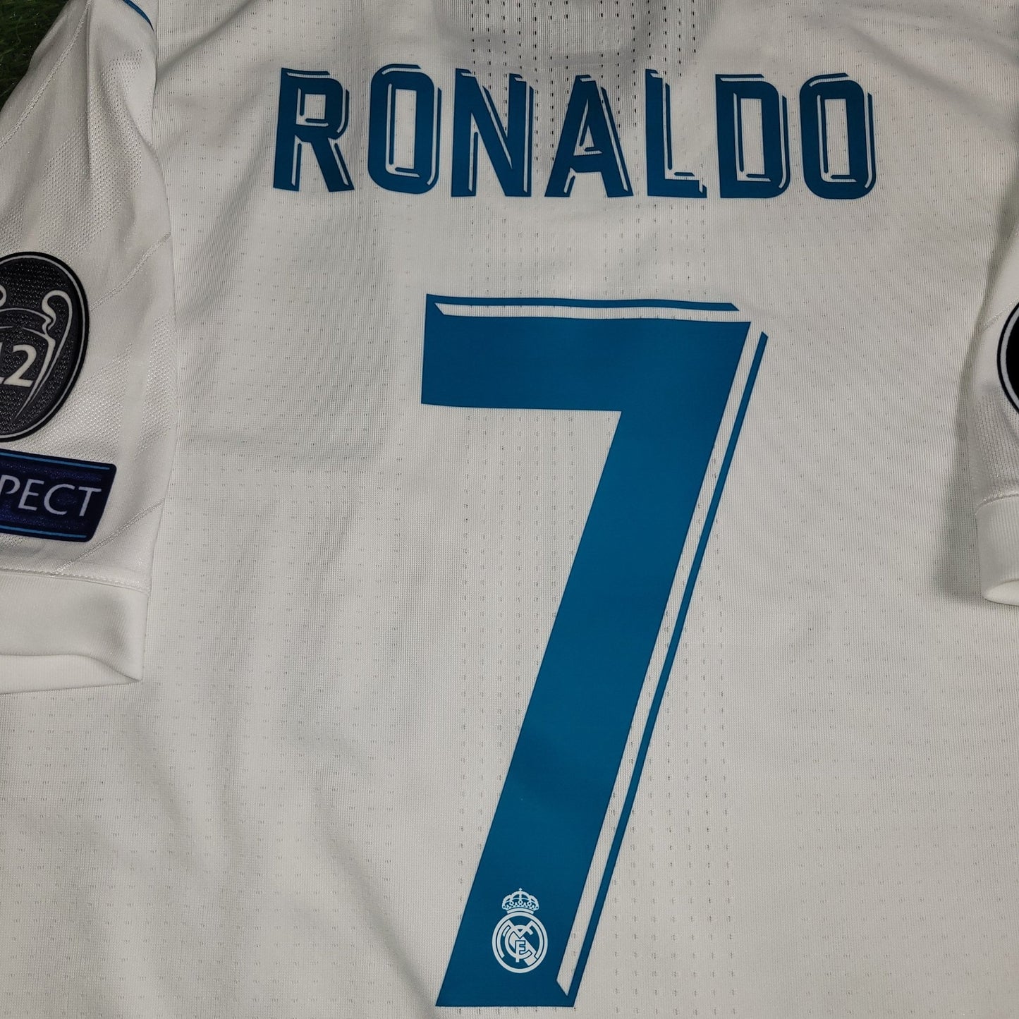 Cristiano Ronaldo Real Madrid Home 2017 2018 LAST SEASON ADIZERO PLAYER ISSUE Soccer Jersey Shirt L SKU B31097 Adidas