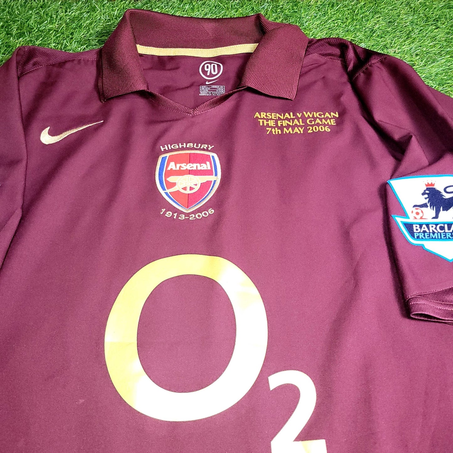 Henry Arsenal 2005 2006 HIGHBURY LAST GAME Home Soccer Jersey Shirt L SKU 195578 Nike