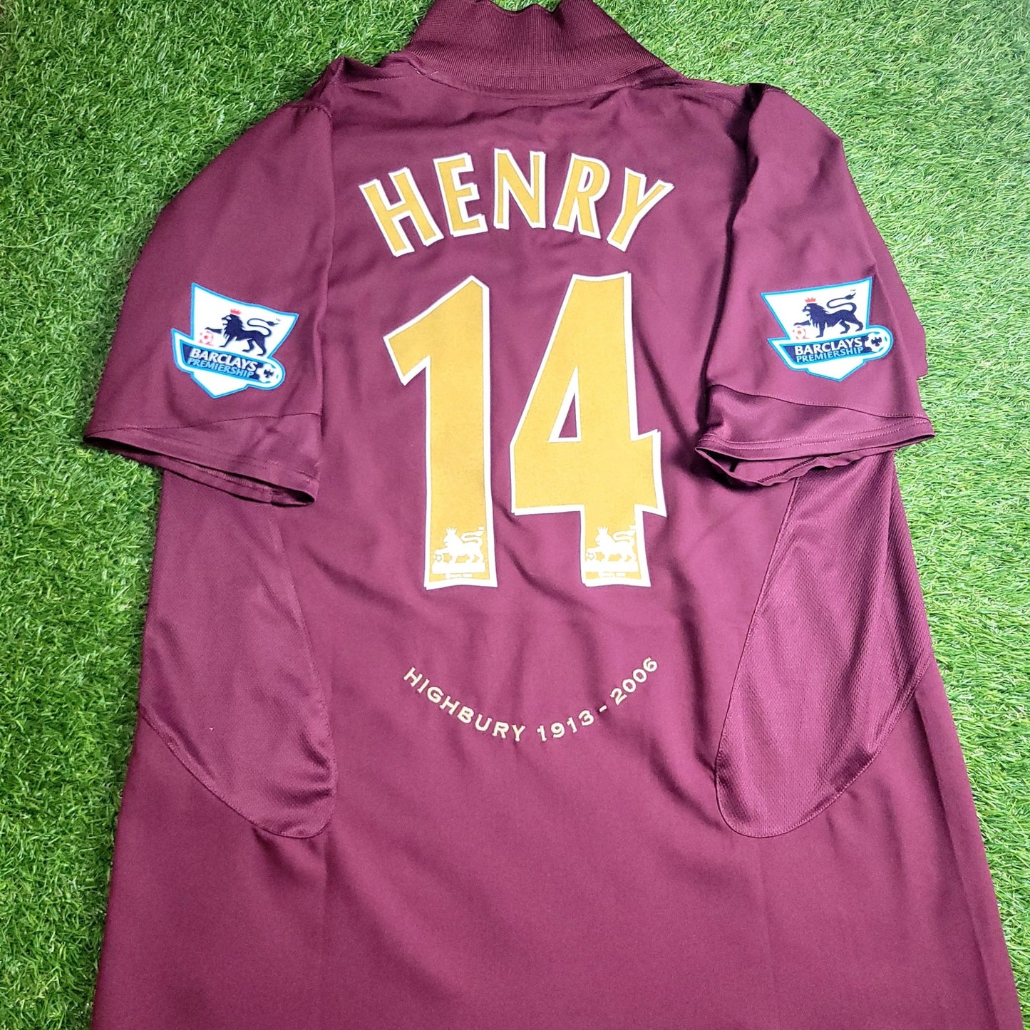 Henry Arsenal 2005 2006 HIGHBURY LAST GAME Home Soccer Jersey Shirt L SKU 195578 Nike