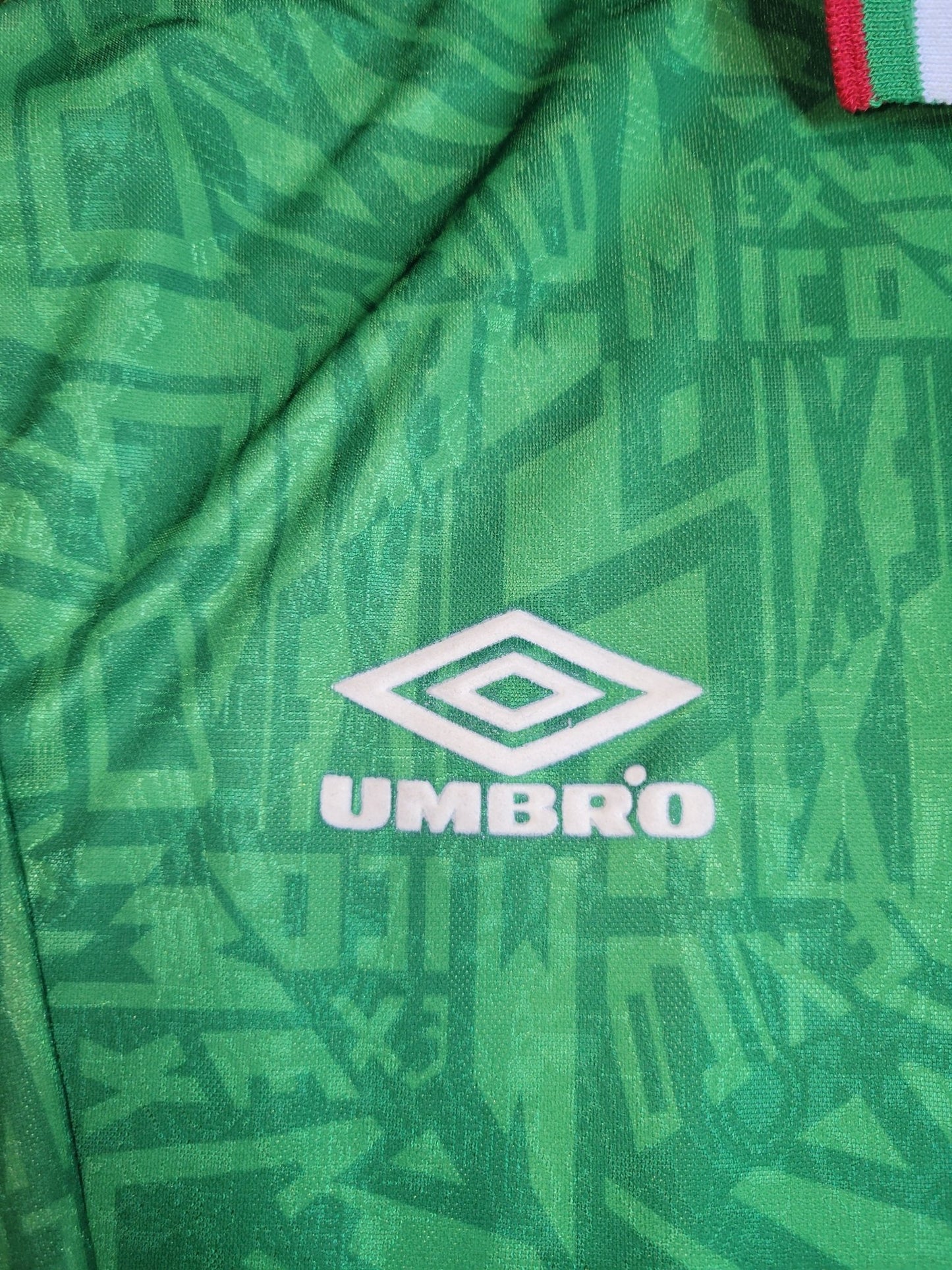 Hugo Sanchez Mexico Umbro 1993 COPA AMERICA Soccer Jersey Shirt XL Umbro