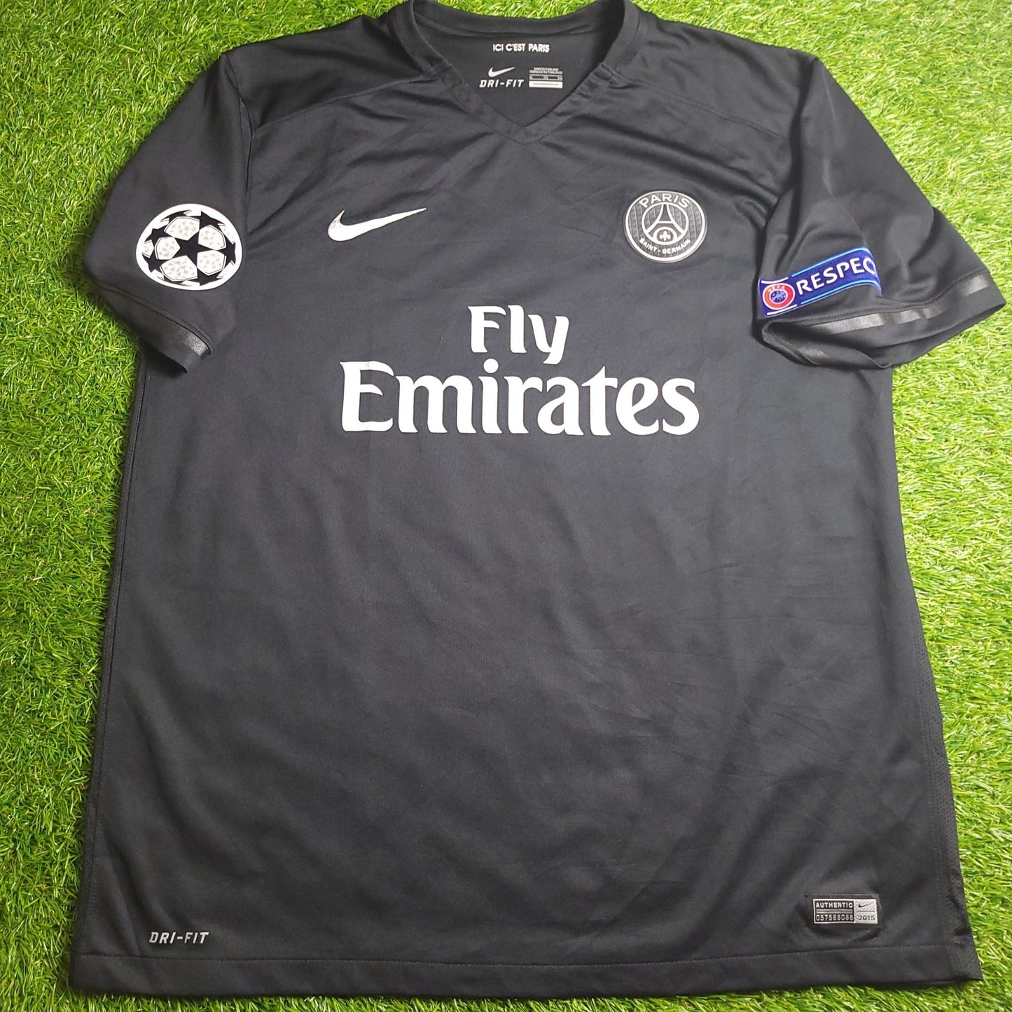 Ibrahimovic PSG Paris Saint Germain 2015 2016 Third UEFA Soccer Jersey Shirt XL SKU 658901 - 011 Nike