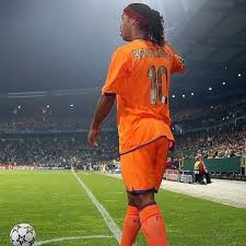 Ronaldinho Barcelona 2006 2007 Long Sleeve Away Soccer Jersey Shirt M SKU# 244795-818