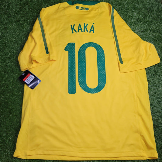 Kaka Brazil WORLD CUP 2010 Soccer Jersey Shirt L SKU 371433 - 703 Nike