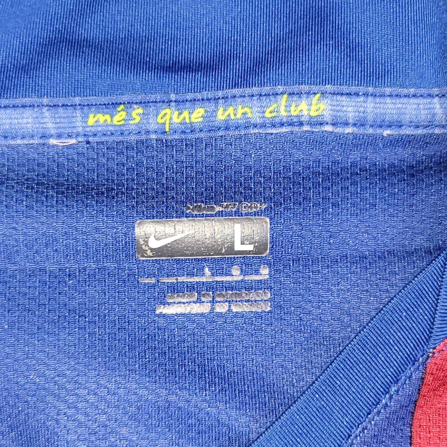 Marquez Barcelona Anniversary Home 2007 2008 Long Sleeve Soccer Jersey Shirt L SKU# 244793 - 655 Nike