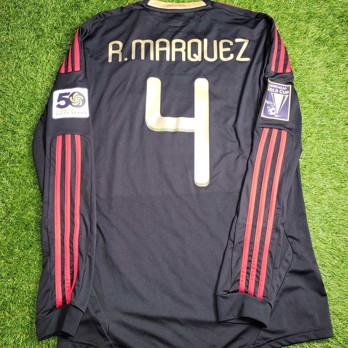 Marquez Mexico 2011 GOLD CUP FINAL Soccer Away Jersey Shirt L SKU V13582 Adidas