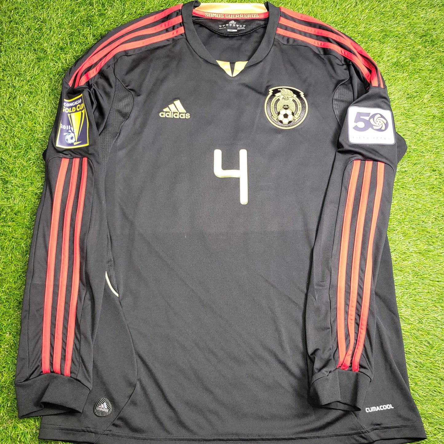 Marquez Mexico 2011 GOLD CUP FINAL Soccer Away Jersey Shirt L SKU V13582 Adidas