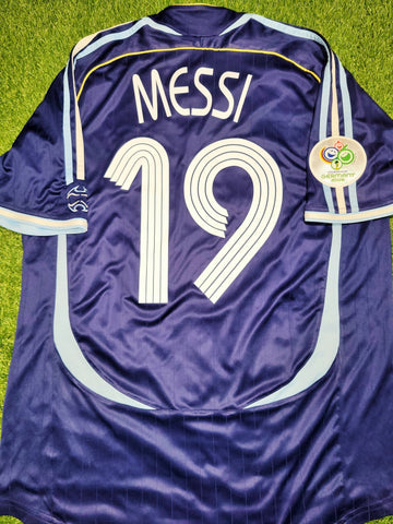 Messi Argentina 2006 WORLD CUP Away Soccer Jersey Shirt M SKU# 069519 Adidas