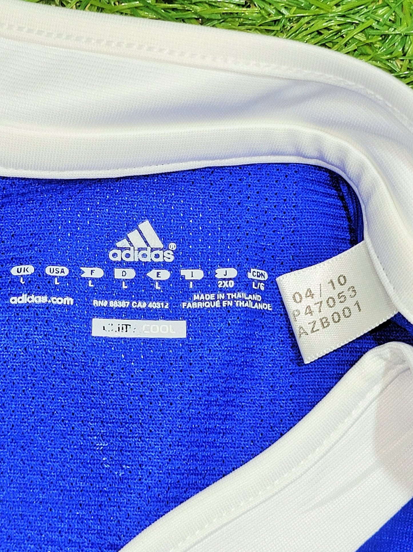 Messi Argentina 2010 WORLD CUP Away Soccer Jersey Shirt L SKU# P47053 AZB001 Adidas