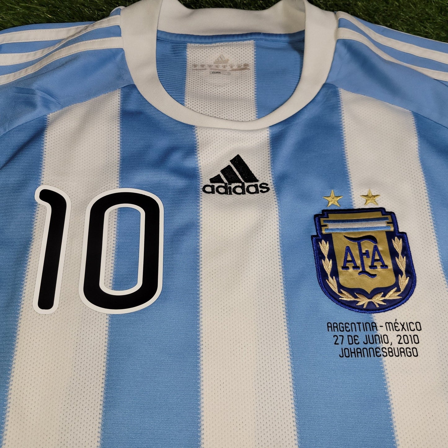 Messi Argentina 2010 WORLD CUP Home Soccer Jersey Shirt XL SKU P79919 Adidas