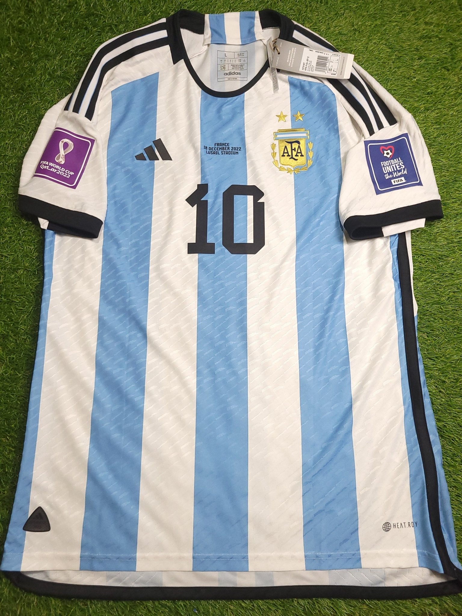 Messi Argentina 2022 WORLD CUP FINAL PLAYER ISSUE Home Soccer Jersey S messi-argentina-2022-world-cup-final-player-issue-home-soccer-jersey-s