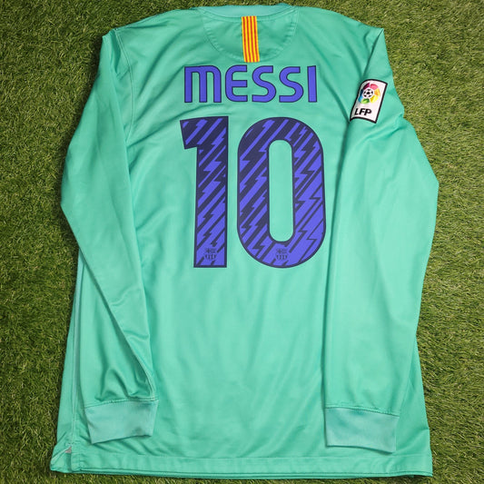 Messi Barcelona 2010 2011 Away Long Sleeve Soccer Jersey Shirt M SKU 382358 - 310 Nike