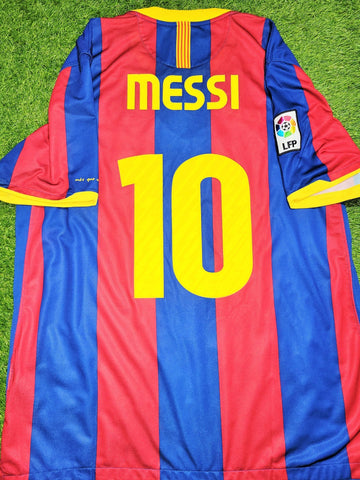 Messi Barcelona 2010 2011 Home Soccer Jersey Shirt XL SKU# 382354-488 Nike