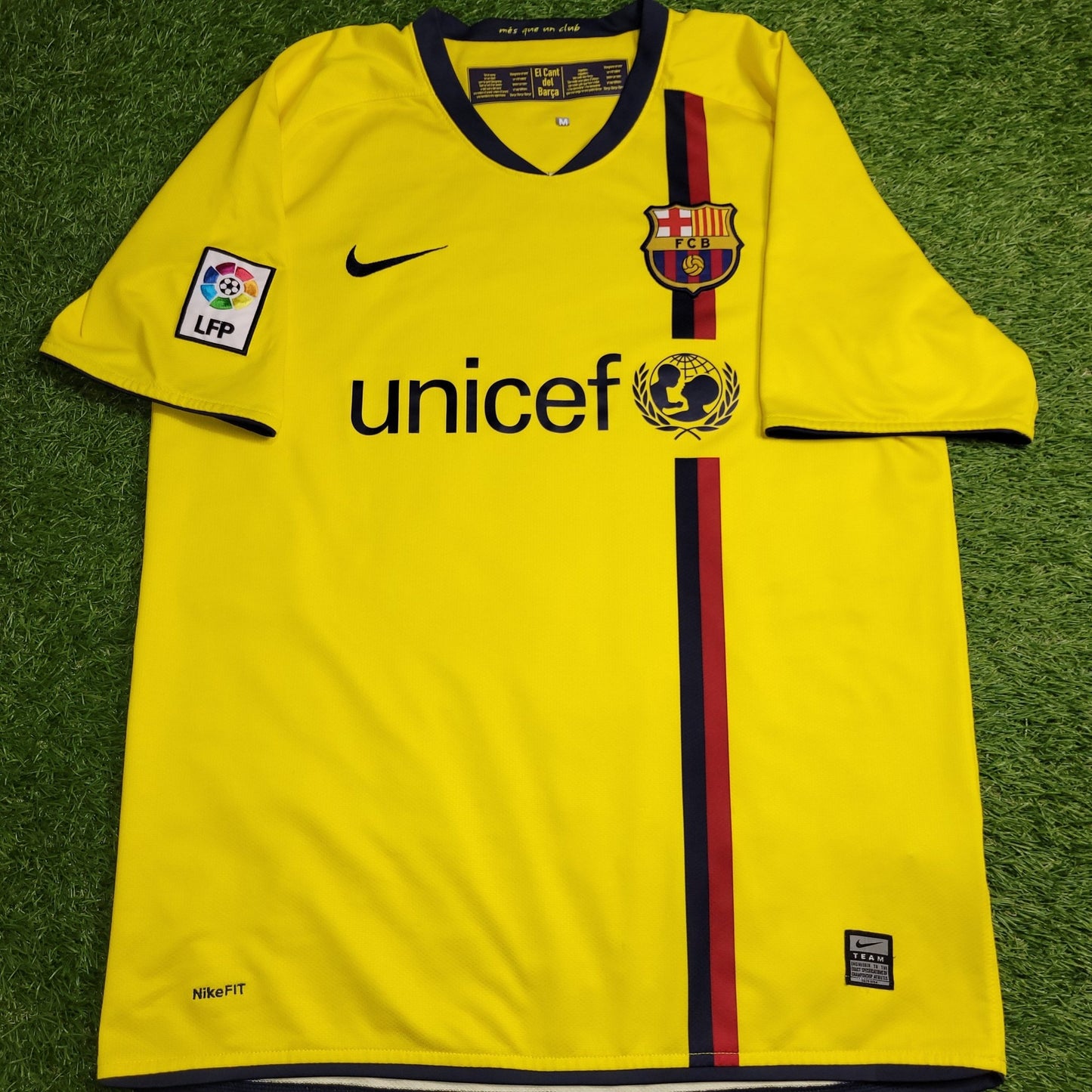 Messi Barcelona TREBLE SEASON 2008 2009 Away Soccer Jersey Shirt M SKU# 286787 - 760 Nike
