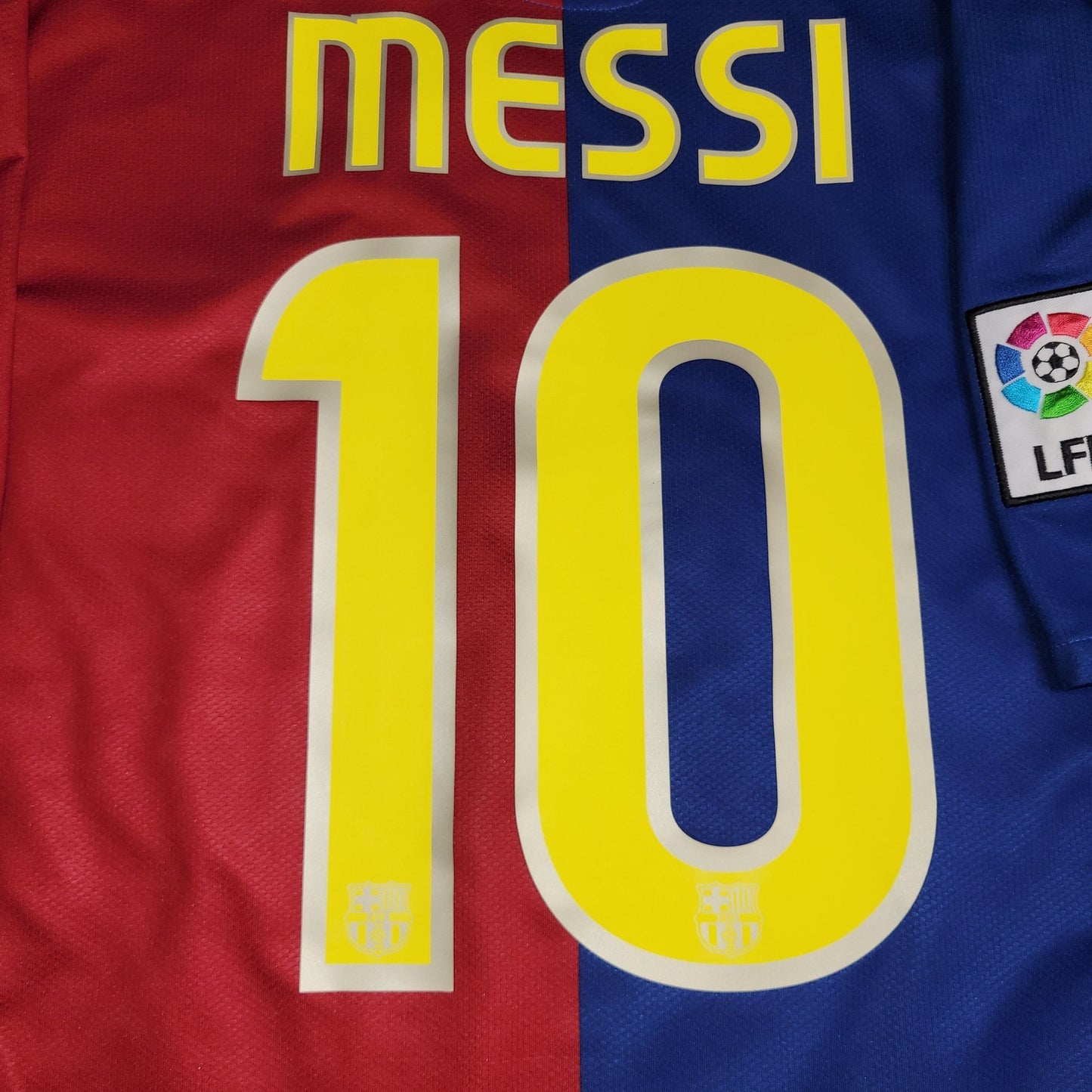 Messi Barcelona TREBLE SEASON 2008 2009 Home Soccer Jersey Shirt L SKU 286784 - 655 Nike