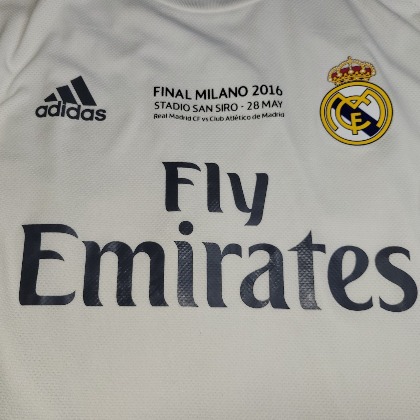 Modric Real Madrid 2015 2016 UEFA FINAL ADIZERO PLAYER ISSUE Soccer Jersey Shirt L SKU S12654 Adidas