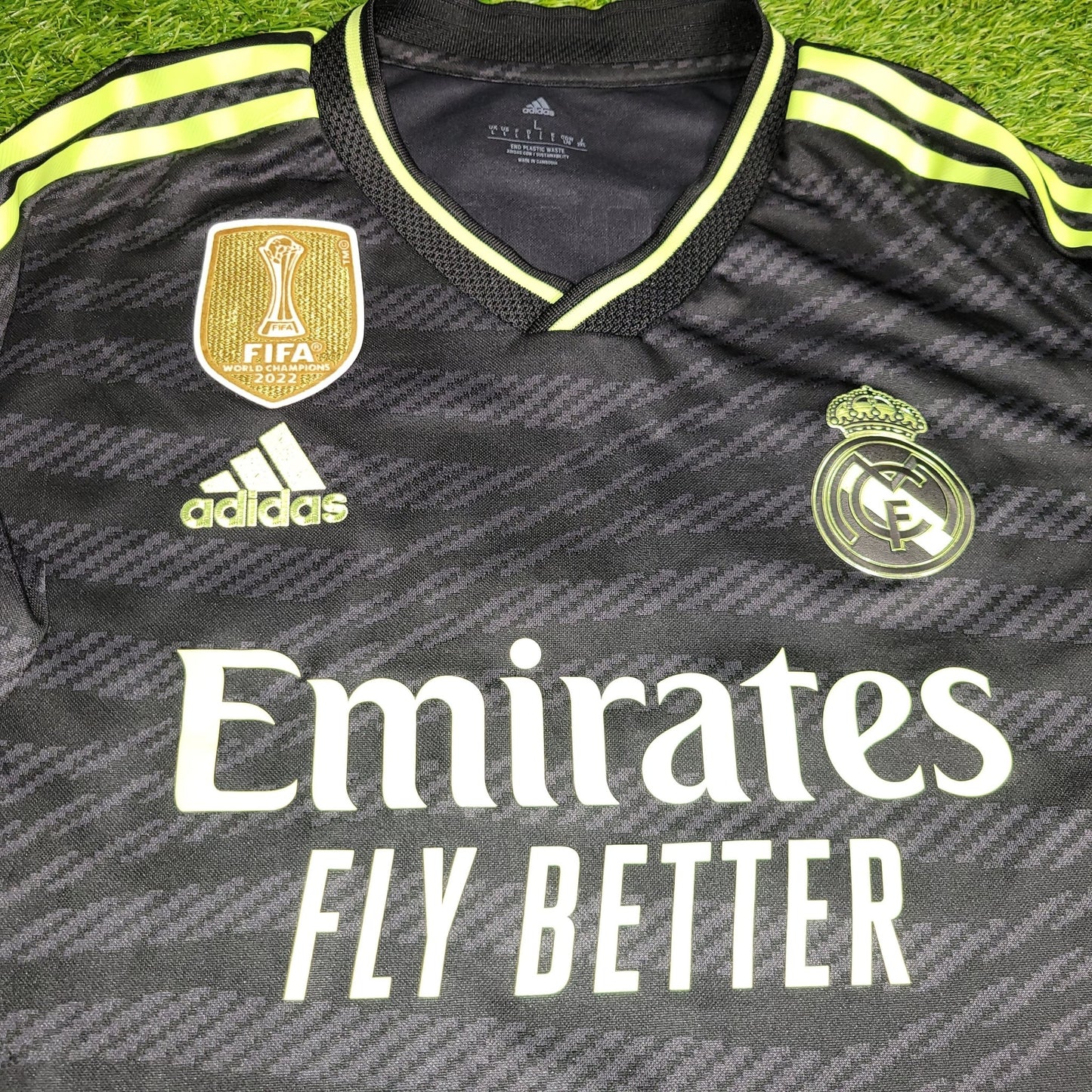 Modric Real Madrid 2022 2023 Third UEFA PLAYER ISSUE Soccer Jersey Shirt L SKU HI1657 Adidas