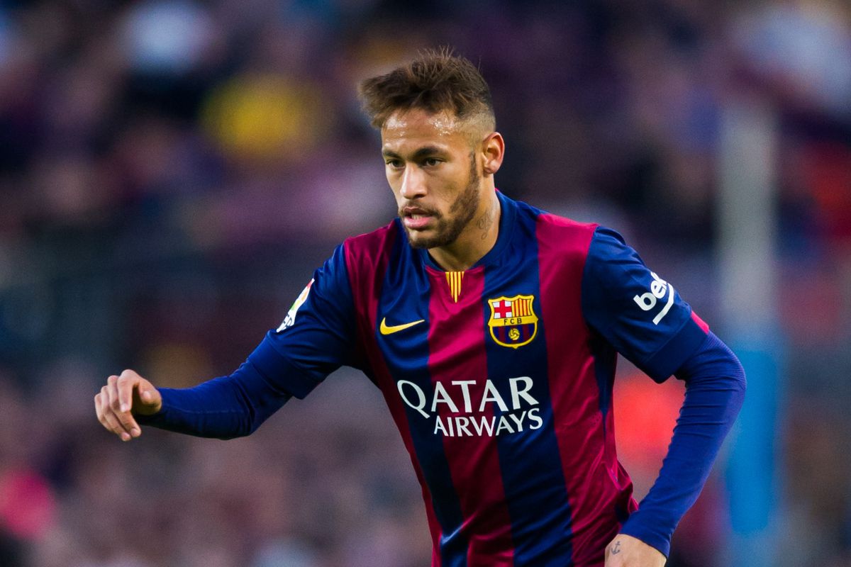 Neymar Barcelona 2014 2015 TREBLE SEASON Long Sleeve Soccer Jersey Shirt L SKU# 618737 - 422 Nike