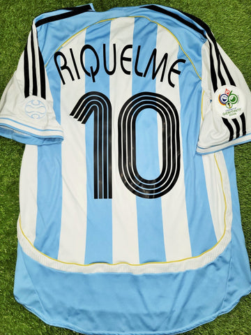 Riquelme Argentina 2006 WORLD CUP Soccer Jersey M SKU# 838643 TES001 Adidas