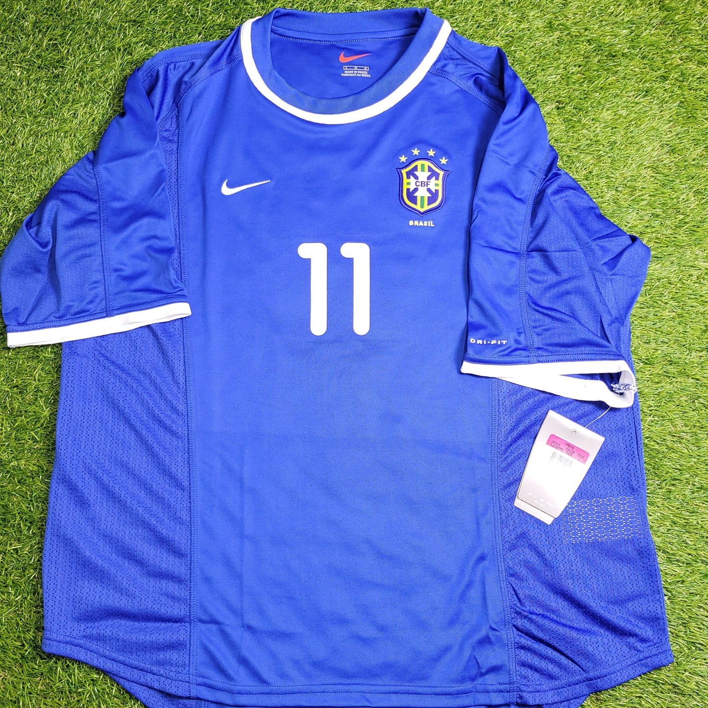 Romario Brazil 2000 Away Soccer Jersey Shirt BNWT L Nike