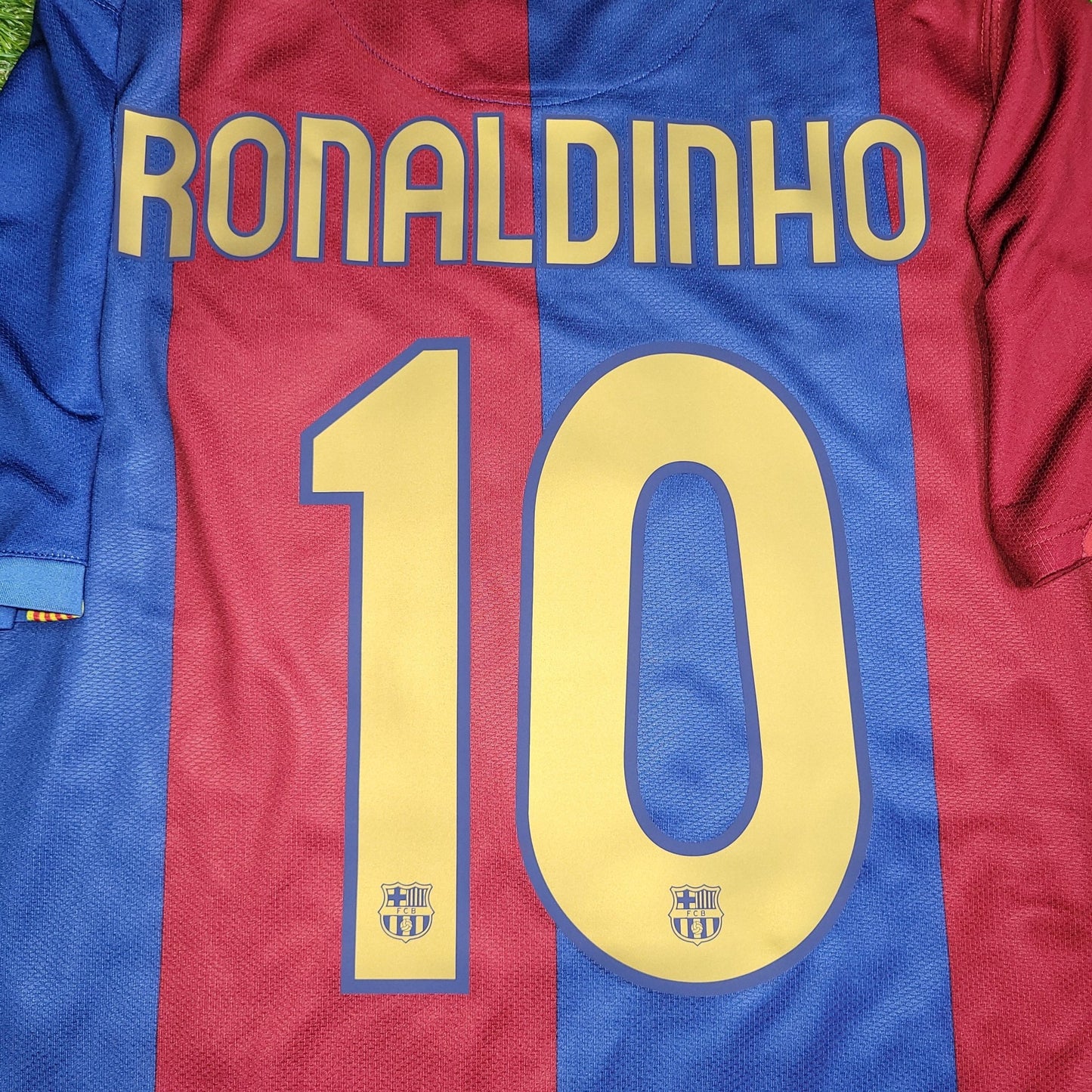 Ronaldinho Barcelona 2006 2007 Home Soccer Jersey Shirt M SKU# F6AOM 146980 Nike
