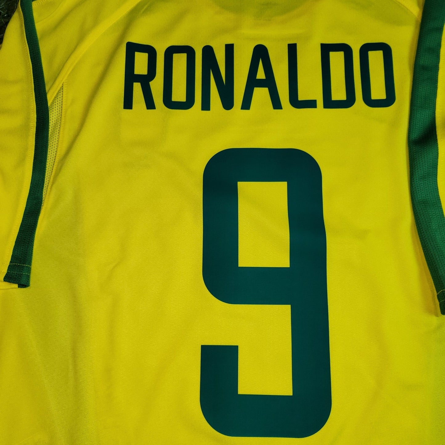 Ronaldo Brazil 2002 WORLD CUP Soccer Home Jersey Shirt L Nike