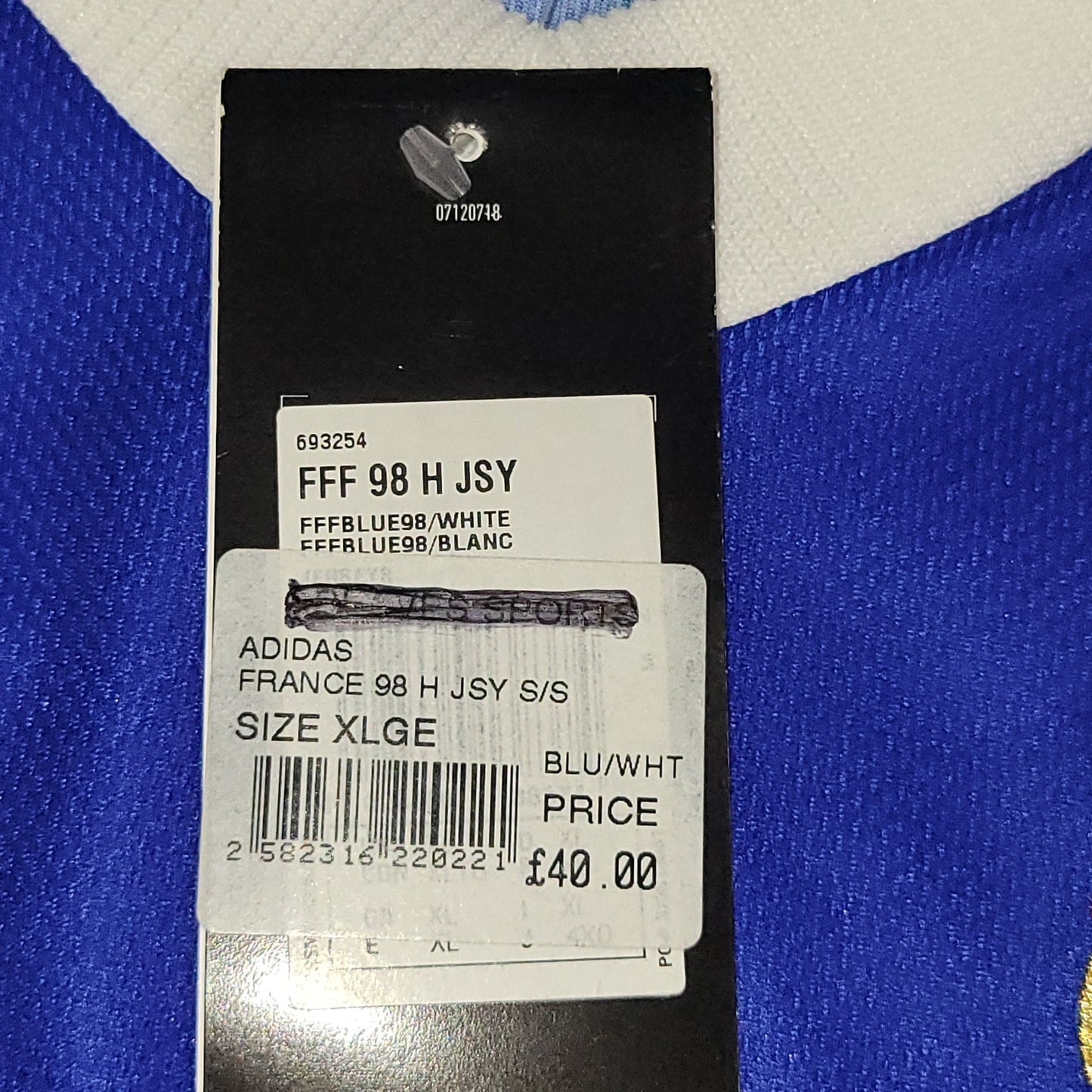 Zidane France 1998 WORLD CUP FINAL Home Soccer Jersey Shirt BNWT XL SKU 693254 Adidas