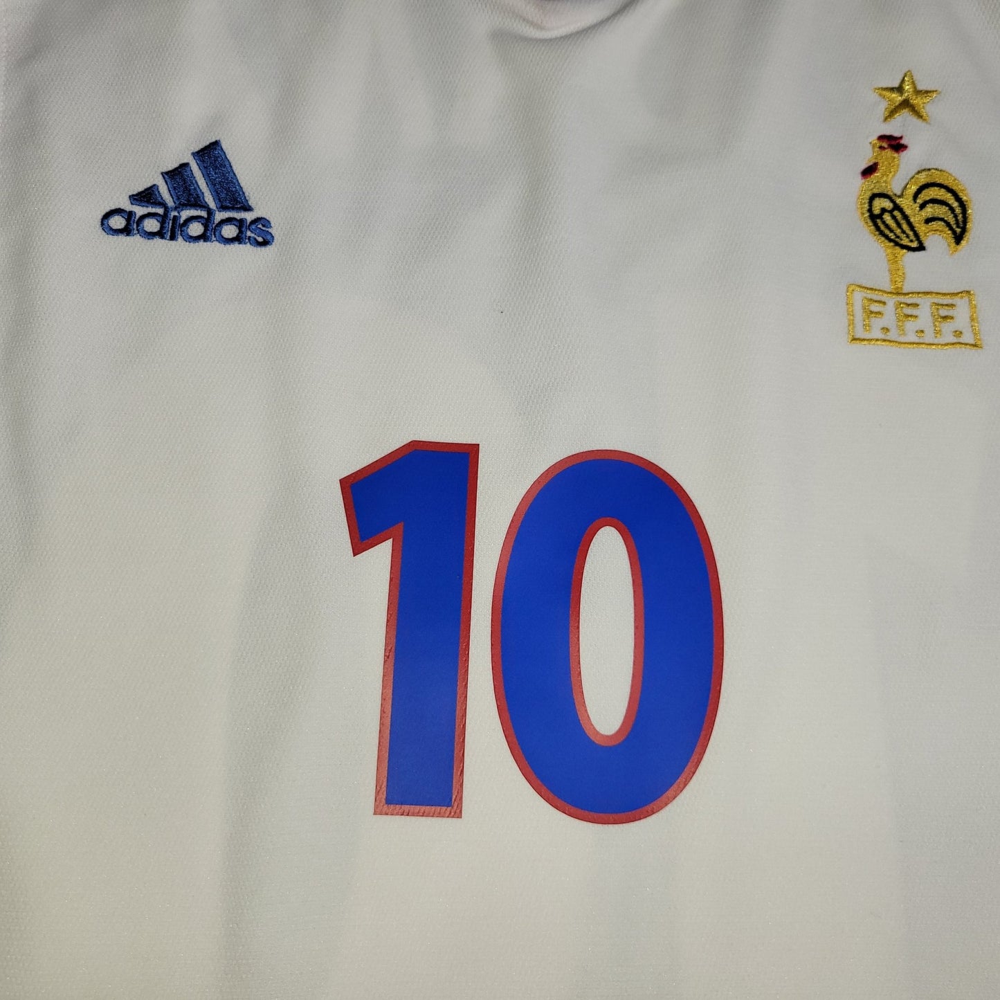 Zidane France 2000 EURO CUP Away Soccer Jersey L Adidas