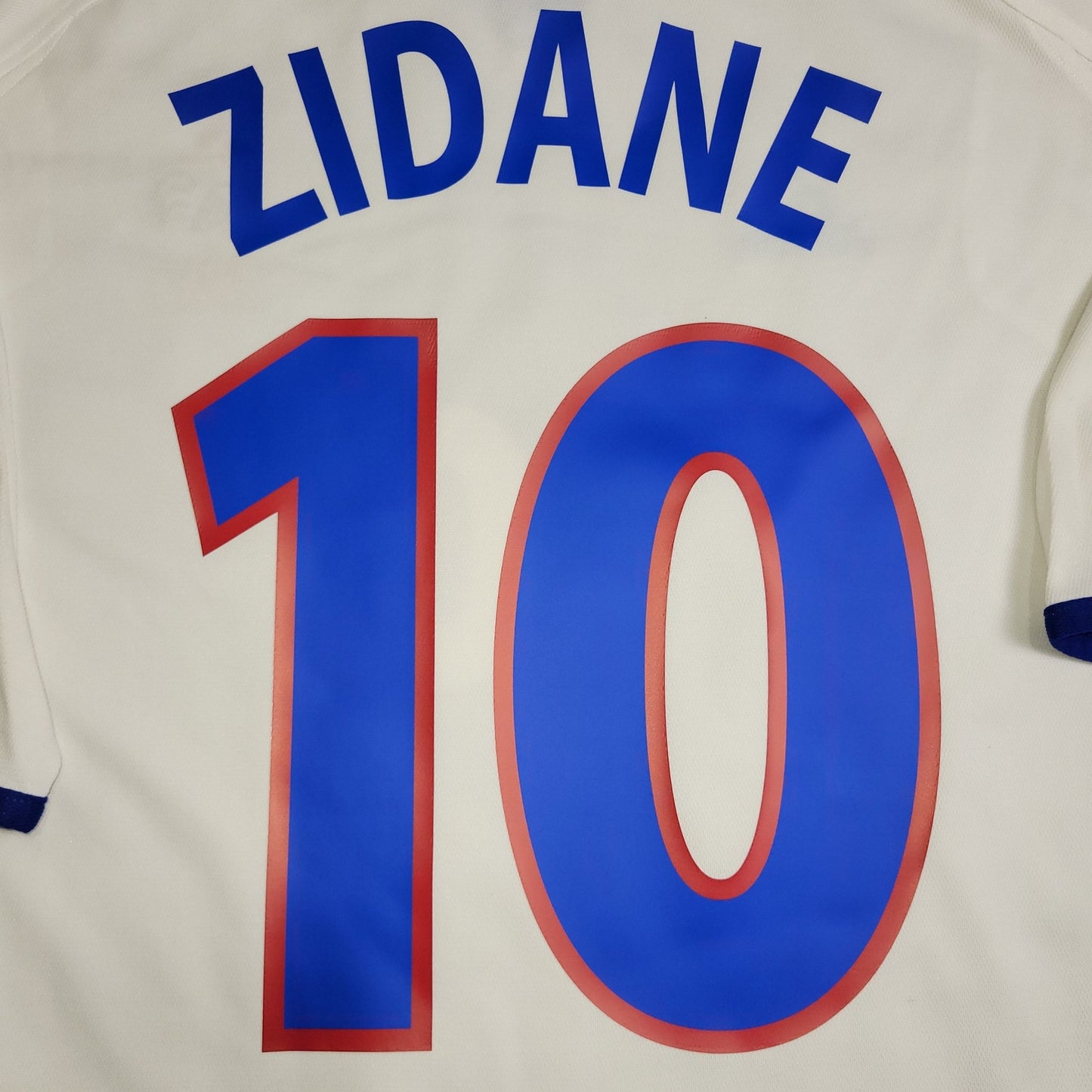 Zidane France 2000 EURO CUP Away Soccer Jersey L Adidas