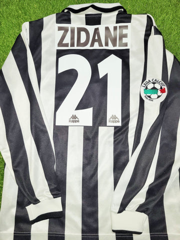 Zidane Juventus Kappa 1996 1997 Long Sleeve DEBUT Soccer Jersey Shirt L kappa
