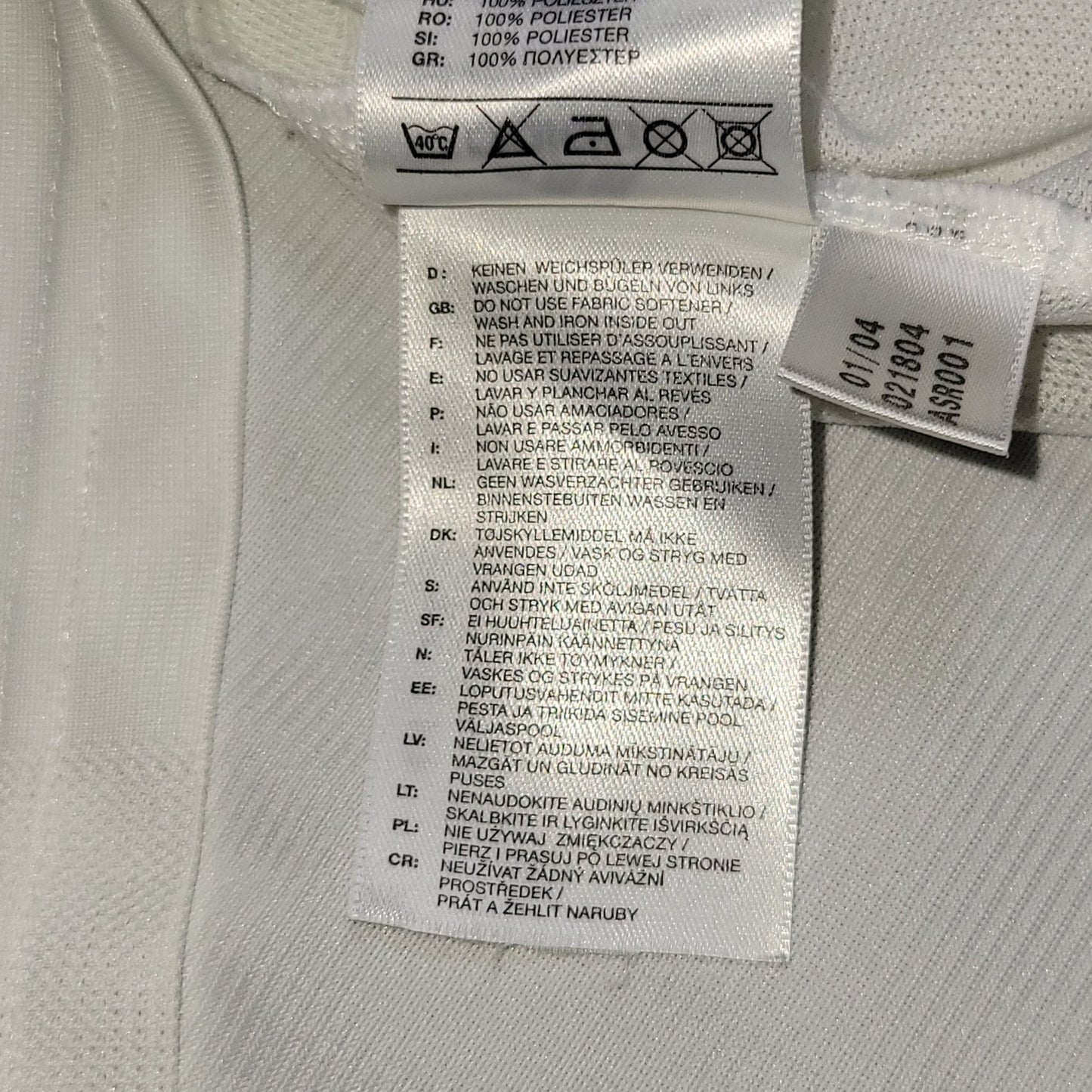 Zidane Real Madrid 2003 2004 UEFA Soccer Jersey Shirt L SKU# 021804 Adidas