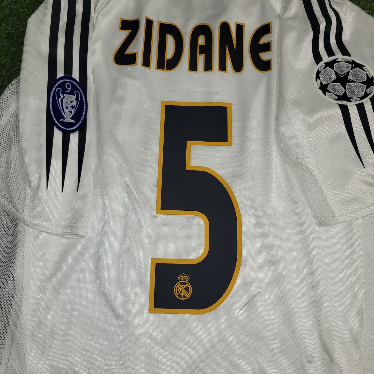 Zidane Real Madrid PLAYER ISSUE UEFA 2004 2005 Soccer Jersey Shirt M SKU 367843 Adidas