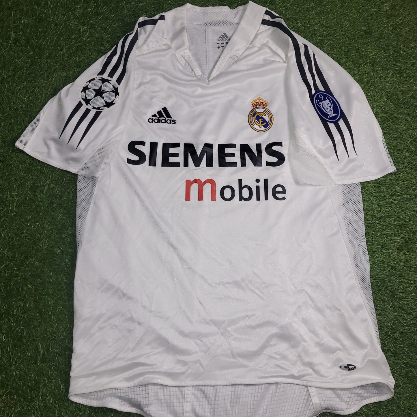 Zidane Real Madrid PLAYER ISSUE UEFA 2004 2005 Soccer Jersey Shirt M SKU 367843 Adidas