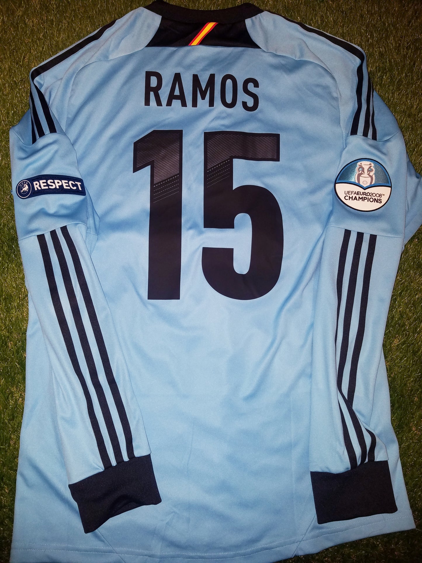 Ramos Spain MATCH ISSUED 2012 EURO CUP Jersey Camiseta Espana Shirt L
