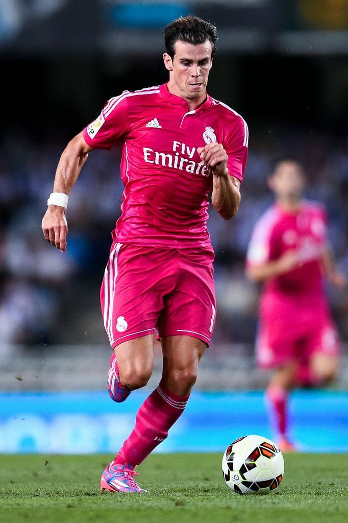 Bale Real Madrid 2014 2015 Pink MATCH WORN Jersey Shirt - foreversoccerjerseys