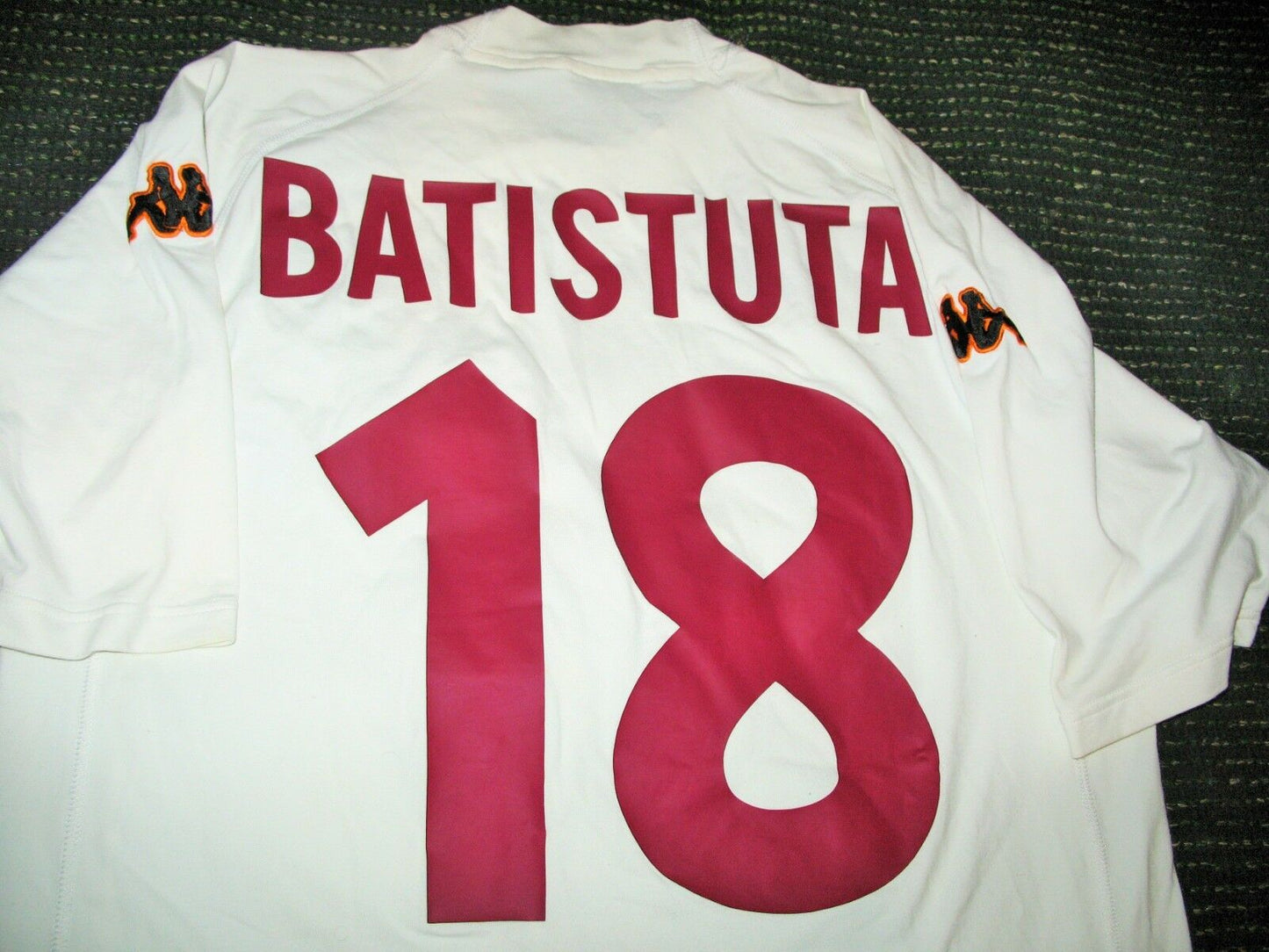 Batistuta As Roma Kappa White 2000 2001 Jersey Shirt Maglia XL - foreversoccerjerseys
